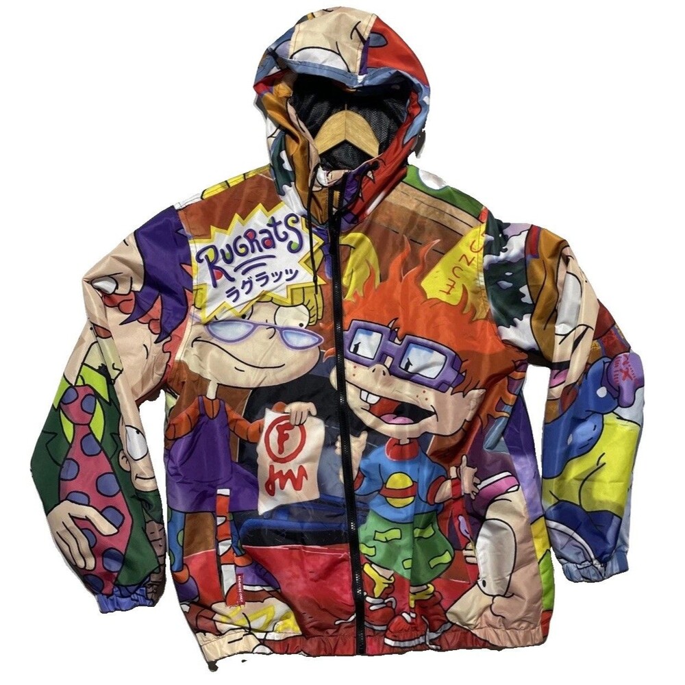 Members Only x Nickelodeon Rugrats All Over Print Hooded Jacket Size L